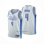 Maglia Orlando Magic Jalen Suggs No 4 Citta 2025-26 Bianco