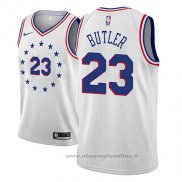Maglia Philadelphia 76ers Jimmy Butler NO 23 Earned 2018-19 Grigio