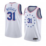 Maglia Philadelphia 76ers Mike Muscala NO 31 Earned 2018-19 Bianco