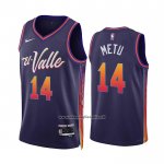 Maglia Phoenix Suns Chimezie Metu #14 Citta 2023-24 Viola