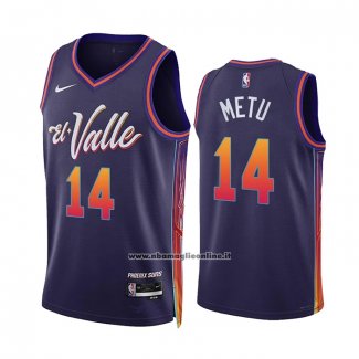 Maglia Phoenix Suns Chimezie Metu #14 Citta 2023-24 Viola