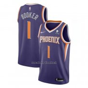 Maglia Phoenix Suns Devin Booker #1 Icon 2021 Viola