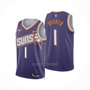 Maglia Phoenix Suns Devin Booker No 1 Icon 2024-25 Viola