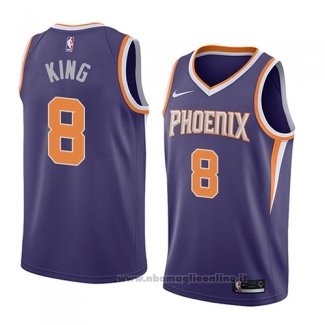 Maglia Phoenix Suns George King NO 8 Icon 2018 Viola