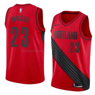 Maglia Portland Trail Blazers Cj Wilcox NO 23 Statement 2018 Rosso