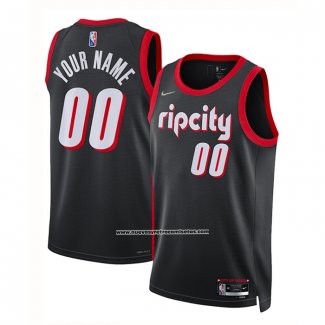 Maglia Portland Trail Blazers Personalizzate Citta 2021-22 Nero