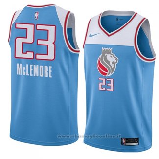 Maglia Sacramento Kings Ben McLemore NO 23 Citta 2018 Blu