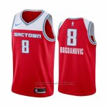 Maglia Sacramento Kings Bogdan Bogdanovic NO 8 Citta Rosso