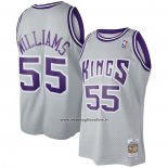 Maglia Sacramento Kings Jason Williams #55 Mitchell & Ness 2000-01 Grigio