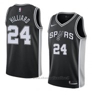 Maglia San Antonio Spurs Darrun Hilliard NO 24 Icon 2018 Nero