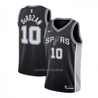 Maglia San Antonio Spurs DeMar DeRozan #10 Icon 2020-21 Nero