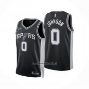 Maglia San Antonio Spurs Keldon Johnson No 0 Icon 2025-26 Nero