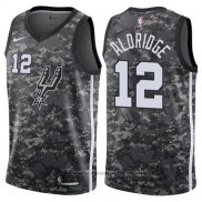 Maglia San Antonio Spurs LaMarcus Aldridge NO 12 Citta 2017-18 Grigio