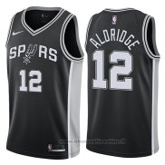 Maglia San Antonio Spurs LaMarcus Aldridge NO 12 Icon 2017-18 Nero