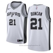 Maglia San Antonio Spurs Tim Duncan NO 21 Association 2017-18 Bianco