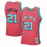 Maglia San Antonio Spurs Tim Duncan #21 Mitchell & Ness 1998-99 Rosa