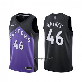 Maglia Toronto Raptors Aron Baynes #46 Earned 2020-21 Nero Viola