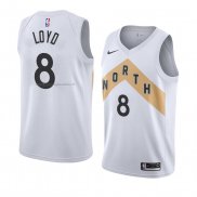 Maglia Toronto Raptors Jordan Loyd NO 8 Citta 2018 Bianco