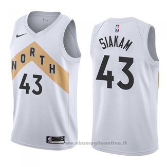 Maglia Toronto Raptors Pascal Siakam NO 43 Citta 2018 Bianco