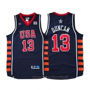 Maglia USA 2004 Tim Duncan NO 13 Blu