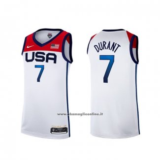 Maglia USA 2021 Kevin Durant #7 Bianco