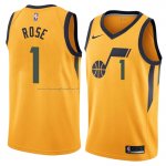 Maglia Utah Jazz Derrick Rose NO 1 Statement 2018 Giallo