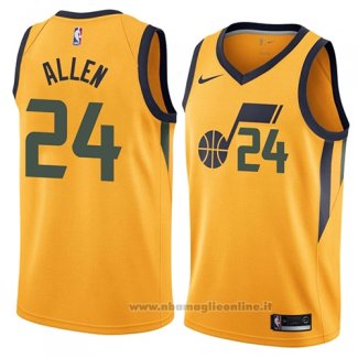 Maglia Utah Jazz Grayson Allen NO 24 Statement 2018 Giallo