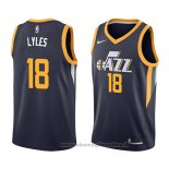 Maglia Utah Jazz Jairus Lyles NO 18 Icon 2018 Blu