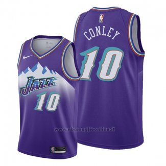 Maglia Utah Jazz Mike Conley Jr. NO 10 Hardwood Classics 2019-20 Viola