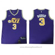 Maglia Utah Jazz Ricky Rubio NO 3 Classic 2018-19 Viola