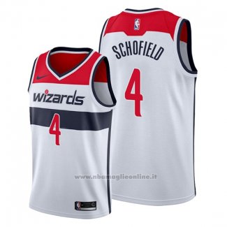 Maglia Washington Wizards Admiral Schofield NO 4 Association 2019-20 Bianco