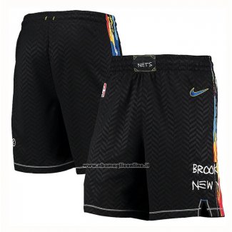 Pantaloncini Brooklyn Nets Citta 2020-21 Nero