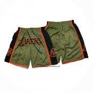 Pantaloncini Los Angeles Lakers Just Don Verde Arancione
