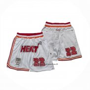 Pantaloncini Miami Heat Citta Just Don 2019-20 Bianco