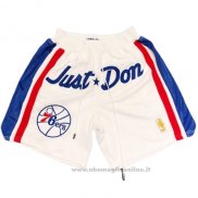 Pantaloncini Philadelphia 76ers Just Don Bianco