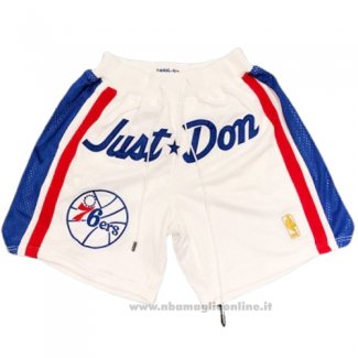 Pantaloncini Philadelphia 76ers Just Don Bianco