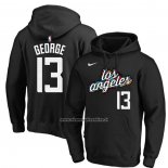 Felpa con Cappuccio Los Angeles Clippers Paul George Citta 2022-23 Nero