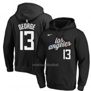 Felpa con Cappuccio Los Angeles Clippers Paul George Citta 2022-23 Nero