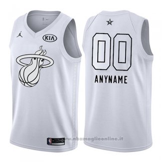 Maglia All Star 2018 Miami Heat Nike Personalizzate Bianco