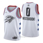 Maglia All Star 2019 Oklahoma City Thunder Russell Westbrook NO 0 Bianco