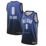 Maglia All Star 2023 Portland Trail Blazers Damian Lillard #0 Blu