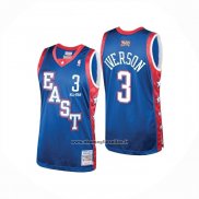 Maglia All Star 2024 Eastern Conference Allen Iverson No 3 Blu