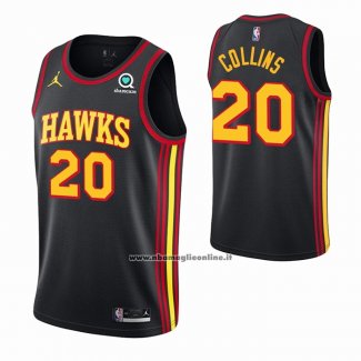 Maglia Atlanta Hawks John Collins #20 Statement 2020-21 Nero