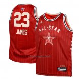 Maglia Bambino All Star 2024 Los Angeles Lakers LeBron James #23 Rosso