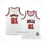 Maglia Bambino Chicago Bulls Dennis Rodman #91 Mitchell & Ness 1997-98 Bianco