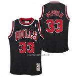 Maglia Bambino Chicago Bulls Scottie Pippen #33 Mitchell & Ness 1997-98 Nero