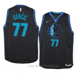 Maglia Bambino Dallas Mavericks Luka Doncic NO 77 Citta 2018-19 Blu