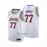 Maglia Bambino Los Angeles Lakers Luka Doncic No 77 Association 2024-25 Bianco