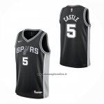Maglia Bambino San Antonio Spurs Stephon Castle No 5 Icon 2025-26 Nero