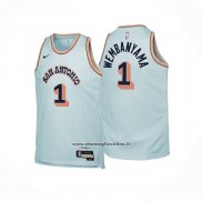 Maglia Bambino San Antonio Spurs Victor Wembanyama #1 Citta 2024-25 Verde